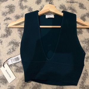 Aritzia Babaton Sculpt Knit Carlotta Crop Top XS